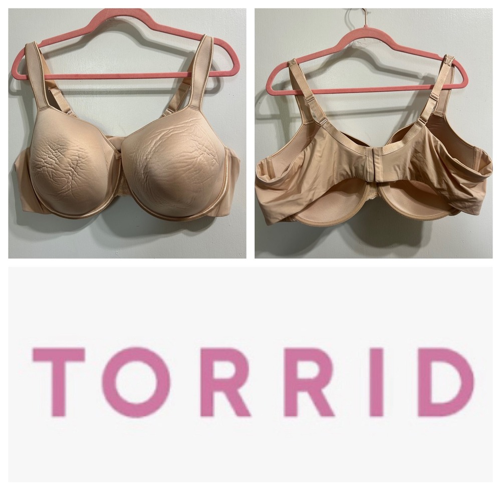Torrid Curve 48DD Beige 360 Back Smoothing Lightly Lined Full Coverage Bra